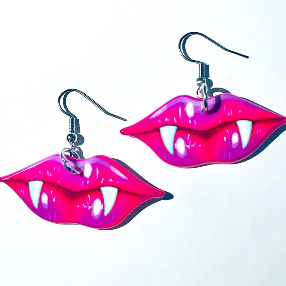 Vampire Lip Earrings